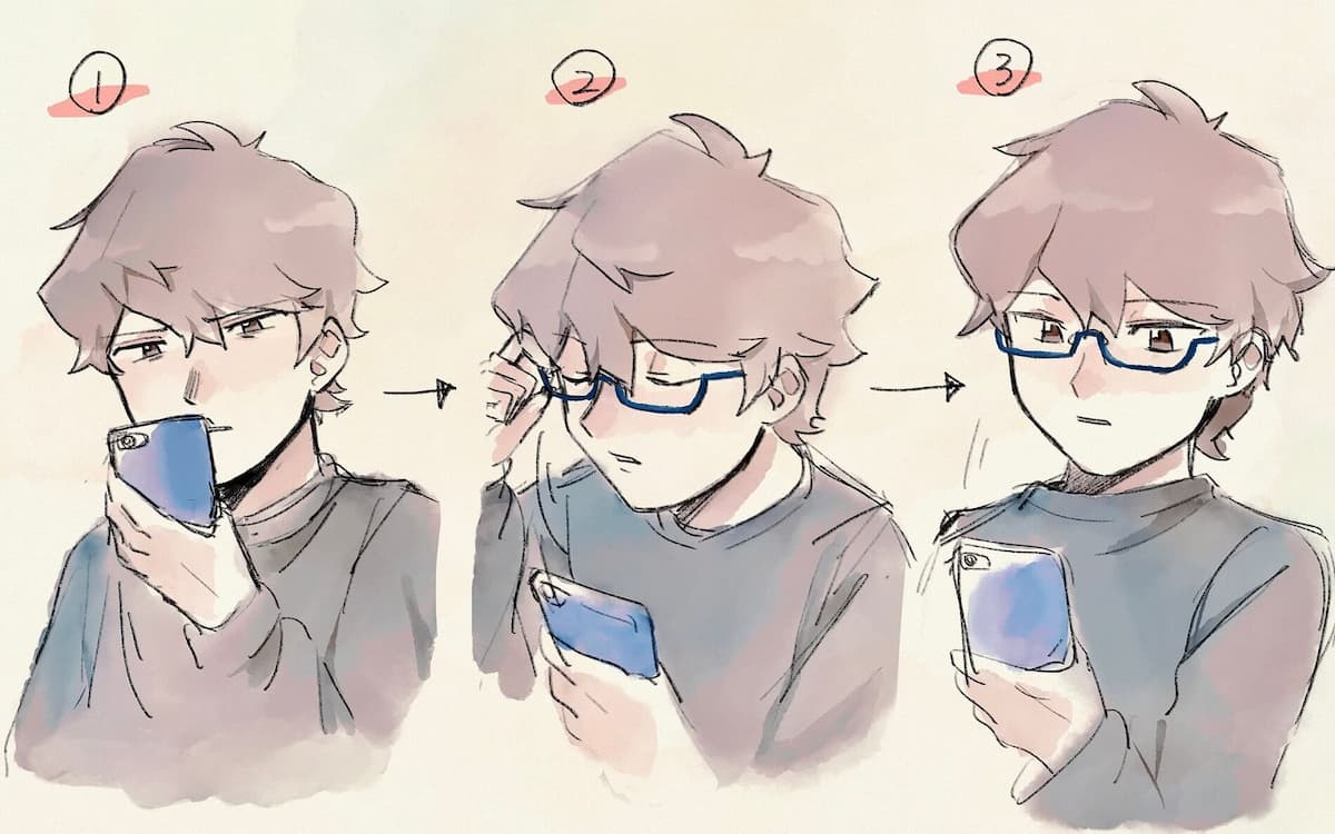 好きな眼鏡仕草
